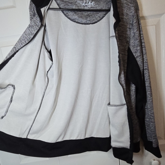 Made for Life Heathered Gray and Black Jacket - Picture 3 of 5